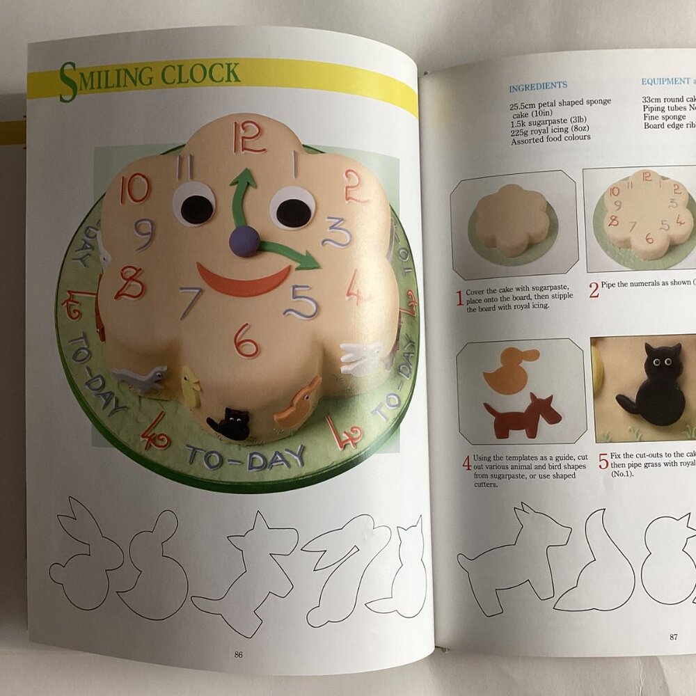 Vintage Children's Birthday Cakes Cookbook by Mary Ford Step-by-Step Hardcover - Picture 15 of 15